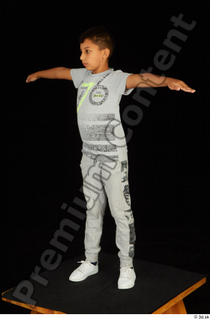Timbo dressed grey joggers grey t shirt standing t poses…